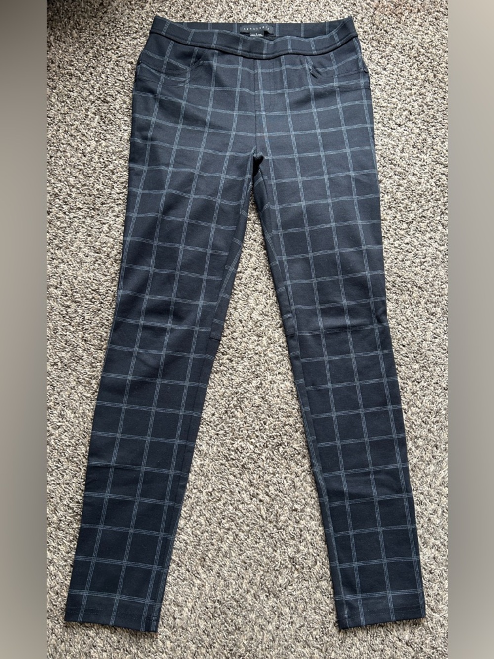 Sanctuary Black Windowpane Slim Stretch Pants